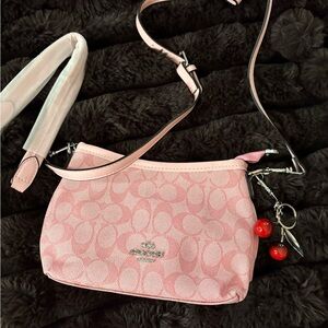 Pink Coach crossbody or shoulder bag